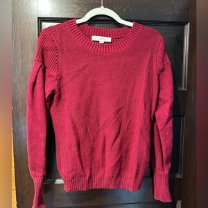 Loft Red Crewneck Sweater